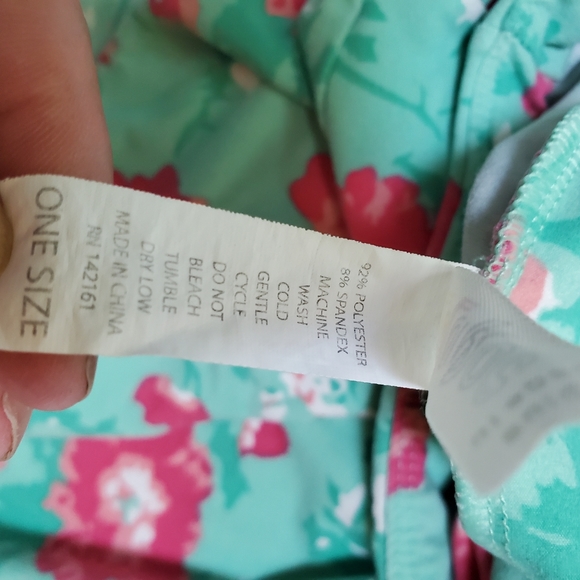 LuLaRoe Unicorn Floral One Size Full Length Leggin - Picture 4 of 6